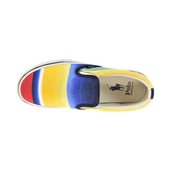 NEW Mens Polo Ralph Lauren Keaton Slip On Sneaker OMBRE Shoes multi colored NIB - Picture 6 of 6